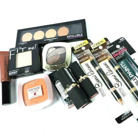 Makeup Lot Maybelline Loreal 12 Pieces - Picture 1 of 9